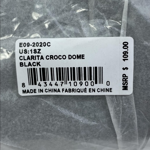 Bebe Clarita Croco Dome. Black/Gold. NWT. - Picture 10 of 11